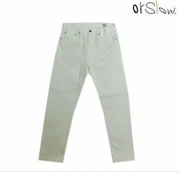 orslow 107 화이트 데님 체인 스티치