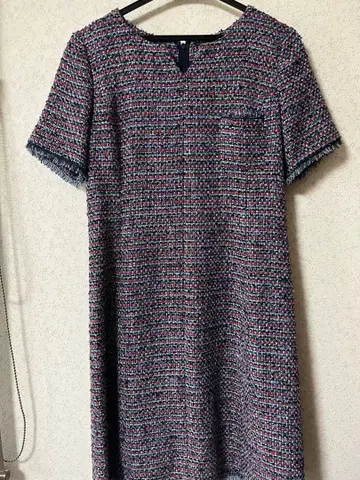 DUALVIEW 트위드 반팔 원피스