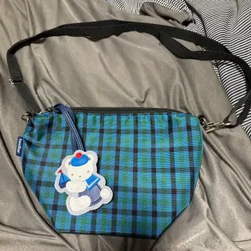 파밀리아 familiar 그린 체크 숄더백