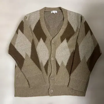 THE SHOP TK 가디건 베이지 아가일 L