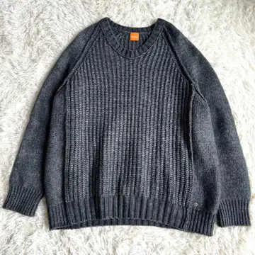 HUGO BOSS 크루넥 니트 스웨터 알파카 혼방 그레이 3XL