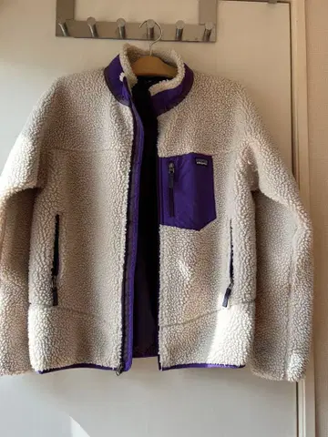 patagonia 보아 플리스 자켓 베이지 퍼플
