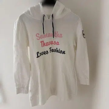 Samantha Thavasa 후드 부착 후드티 화이트 cotton