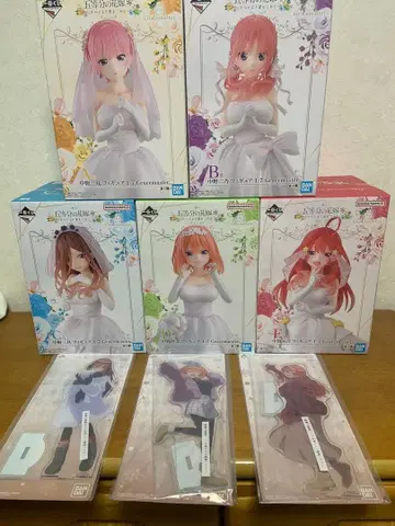 5등분의 신부 제일복권 피규어 5개 세트 아크릴 스탠드