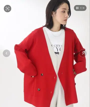 The shop tk 리브 니트 자켓 가디건