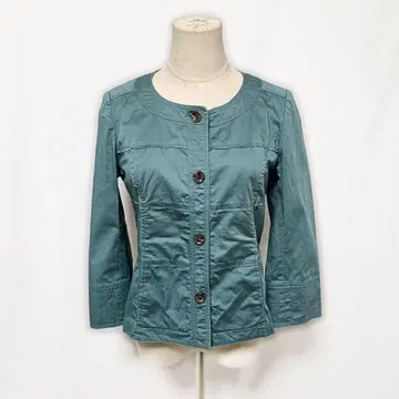 [ Leilian ] 레리안 노카라 7부 소매 자켓 9호 청록색