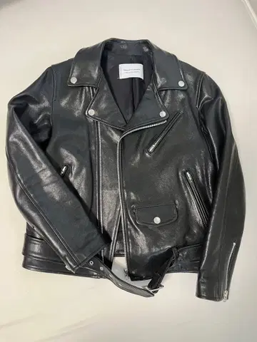 beautiful people 블랙 가죽 라이더 자켓