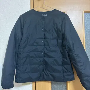 무인양품 노카라 다운 자켓 블랙 L