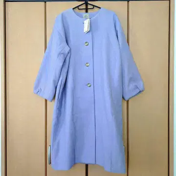 택 포함 새상품 Samansa Mos2 라벤더 롱 코트