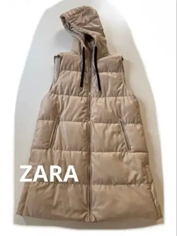 ZARA 후드 부착 다운 베스트