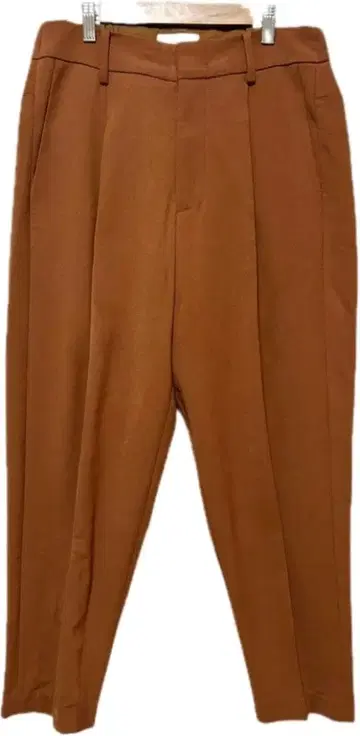 Lui's 남성용 브라운 슬랙스 센터 플리츠 s