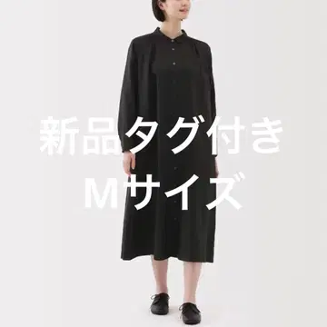 [미착용 택 포함] MUJI 린넨 워싱 긴팔 셔츠 원피스