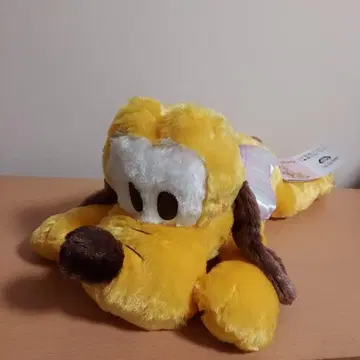 [택 포함 새상품] 플루토 빨간 볼 엎드린 슈퍼 라지 봉제 인형