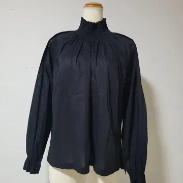 달리아 하이넥 긴팔 셔츠 블라우스 프릴