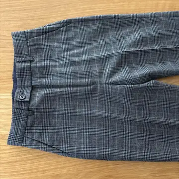 저널 스탠다드 체크 무늬 와이드 레그 슬랙스