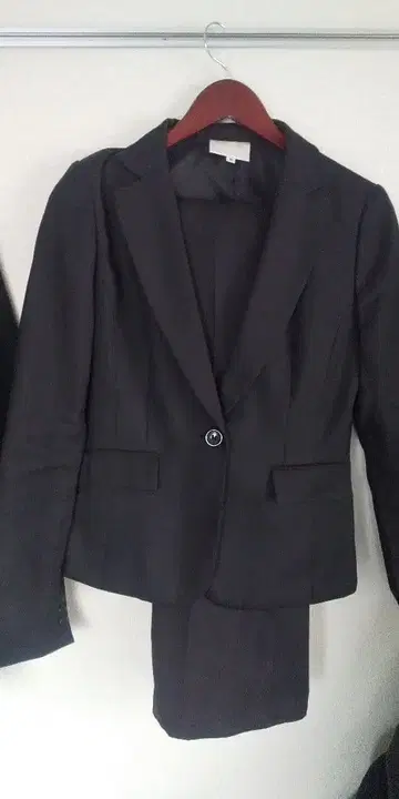 블랙 비즈니스 팬츠 수트