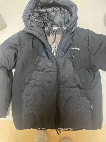 HEAD 후드 부착 다운 자켓 블랙
