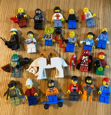 LEGO 정품 미니 피규어 20 전사, 마을 사람, 말