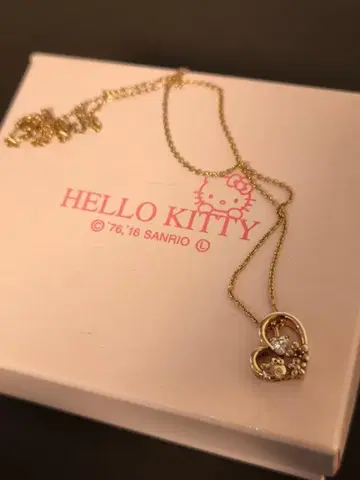 HELLO KITTY 헬로키티 실버 925 하트 목걸이
