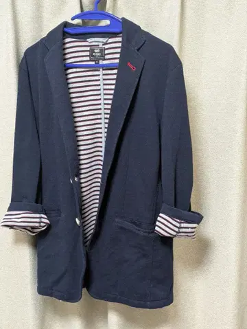 네이비 테일러드 자켓 스트라이프 안감 빔즈 BEAMS