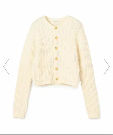 새상품급 맥피 하이 브리드 코튼 케이블 크루넥 가디건