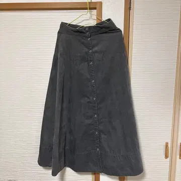 MACPHEE 그레이 롱 스커트 36