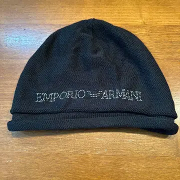 Emporio Armani 니트 모자 이탈리아제 블랙