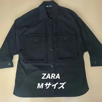[ 무료배송 ] ZARA 블랙 오버 사이즈 셔츠 자켓 M 사이즈