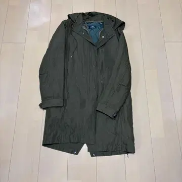 A.P.C. 후드 부착 모즈 코트 XS 올리브