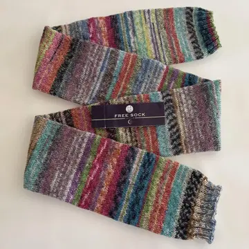 FREE SOCK 멀티 컬러 스트라이프 머플러