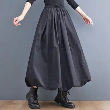 롱 스커트 벌룬 코쿤 롱 스커트 체형 커버