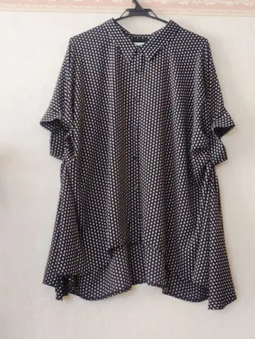 오샤레 워커 n'OrLABEL 기하학 패턴 변형 드레이프 셔츠