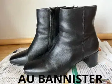 AU BANNISTER 스퀘어토 숏부츠 35 천연 가죽