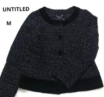 UNTITLED 노카라 자켓 블랙 울 실크 혼방 M