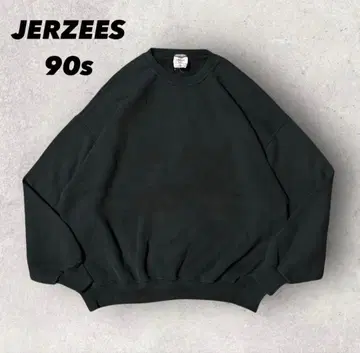 [저지즈] 무지 맨투맨 XL 블랙 USA제 Y2K 90s