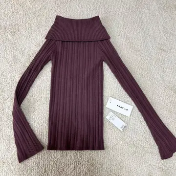 FRAY I.D 퍼플 터틀넥 니트