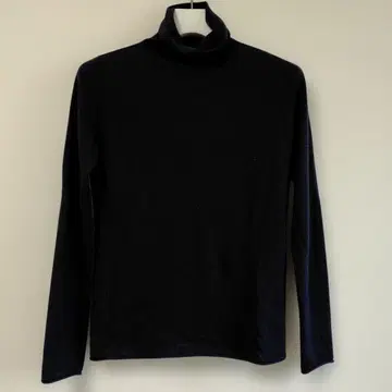 DAMA 얇은 소재 캐시미어 터틀넥 니트 긴팔 네이비 M 사이즈