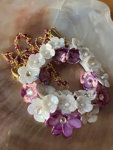 빈티지 목걸이 플라워