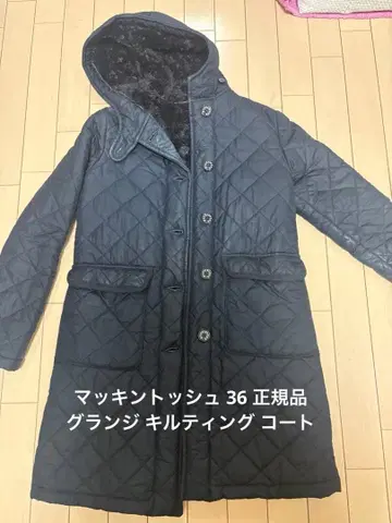 매킨토시 그런지 퀼팅 코트 네이비 36