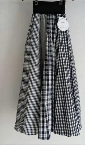 새상품 MONiLE 모니레 깅엄 체크 롱 스커트