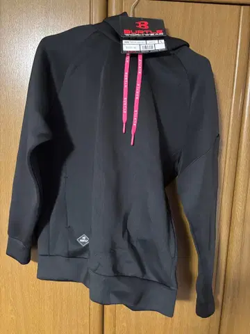 BURTLE 4095 에어 테크 후드티 L 사이즈 블랙/핑크