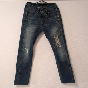 TMT 데미지 가공 인디고 스트레이트 데님