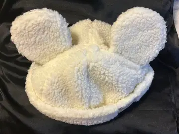 미키마우스 귀도리 모자 화이트