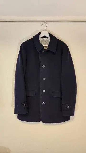 슈퍼 메리노울 140s 네이비 코트