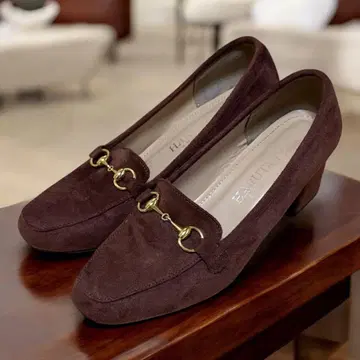 HARUTA 로퍼 펌프스 브라운 스웨이드 고급 인기 디자인