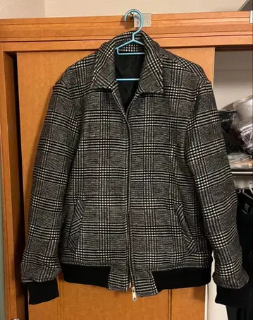 LiSS 체크 무늬 집업 자켓