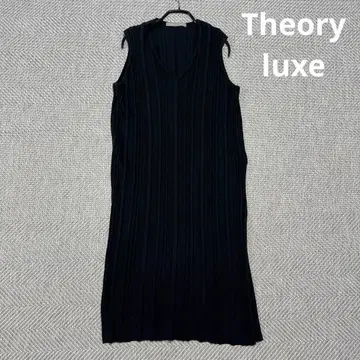 띠어리럭스 랜덤 리브 스트레이트 라인 드레스 블랙 M