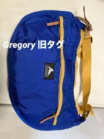 Gregory 숄더백 파랑/옐로우 컬러 구형 택 사첼 M