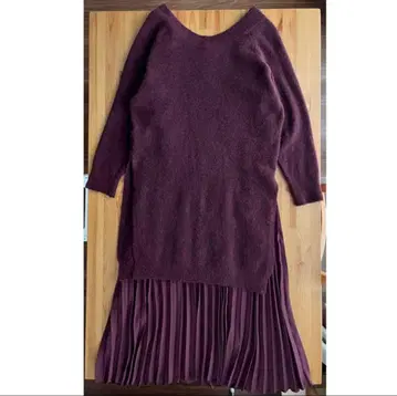 BARNYARDSTORM 알파카 혼방 니트 셋업 원피스 보르도