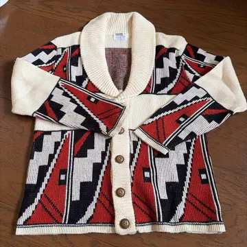 구제 의류 몽고메리 워드 버진 아크릴 니트 노르딕 가디건